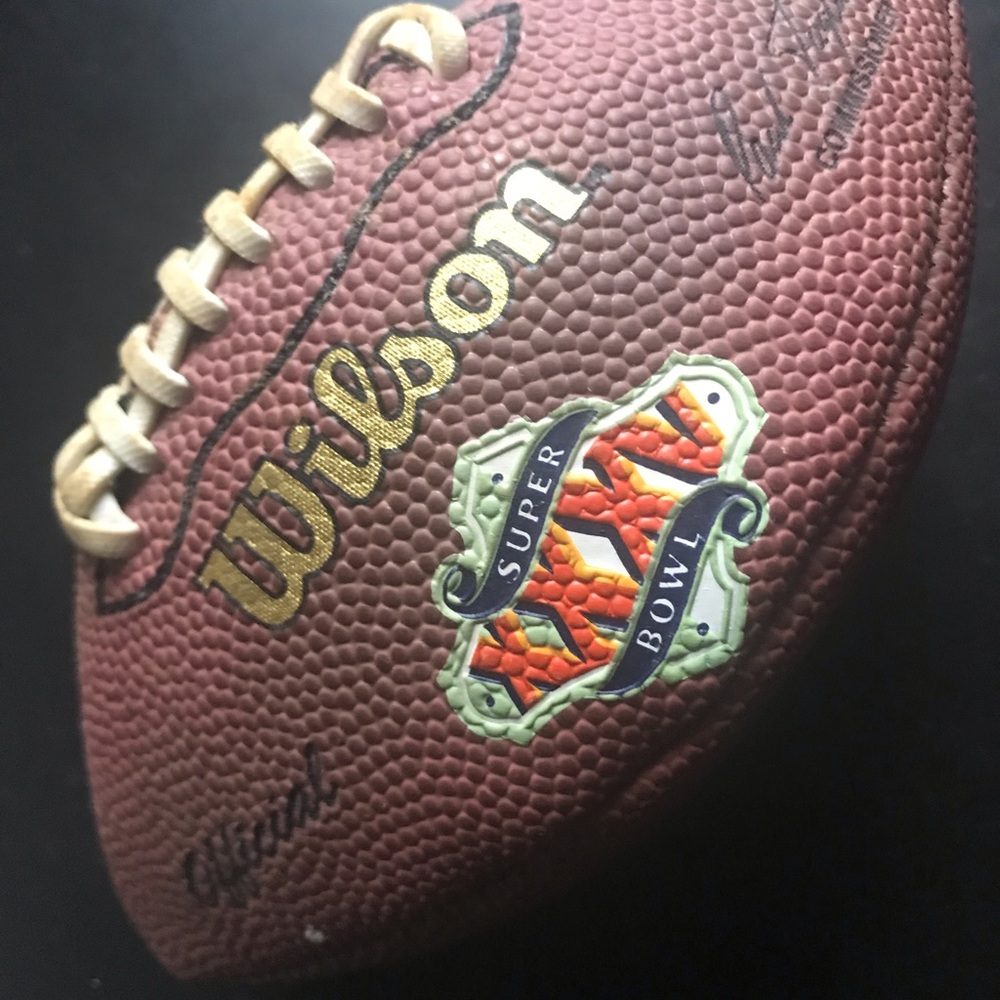 Baltimore Ravens NFL Super Bowl XXXV signed mini football